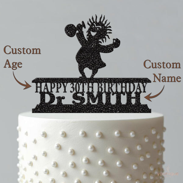 Personalised Mad Scientist Flask Cake Topper – Name & Age - view 4