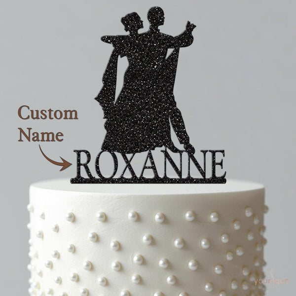 Personalised Ballroom Dancing Cake Topper – Name - view 4