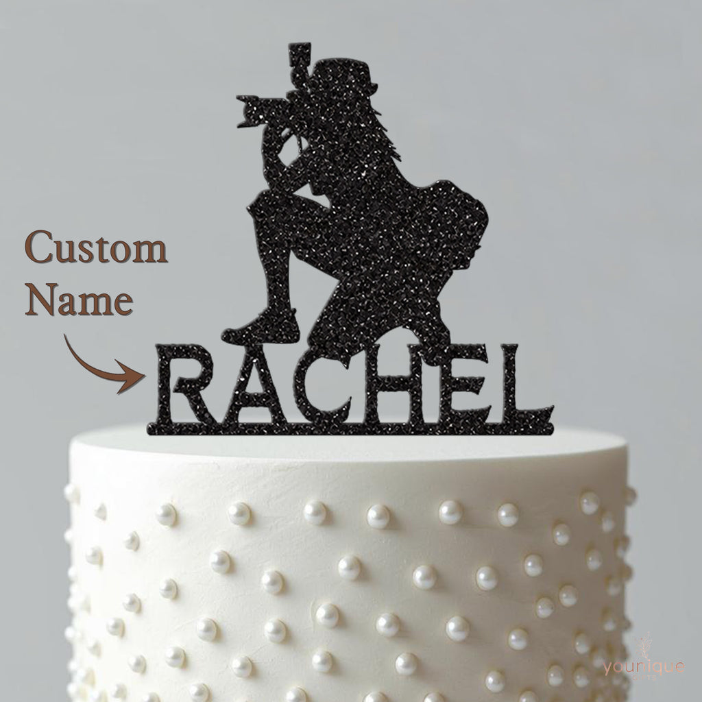 Personalised Female Photographer Cake Topper with Name - view 4