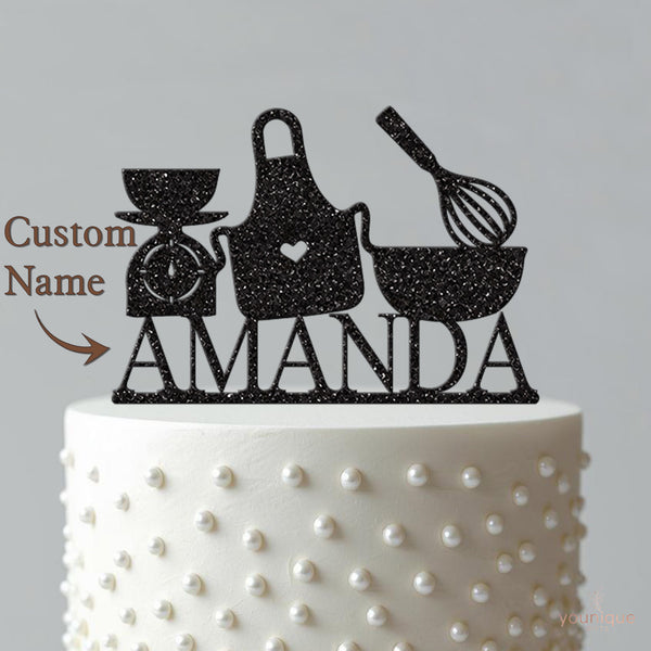 Personalised Baking Cake Topper with Name - view 4