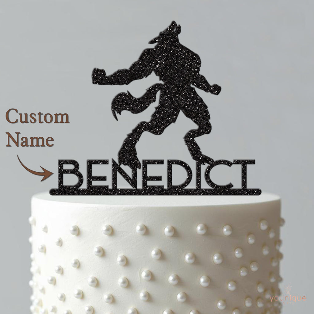 Personalised Werewolf Cake Topper with Name - view 4