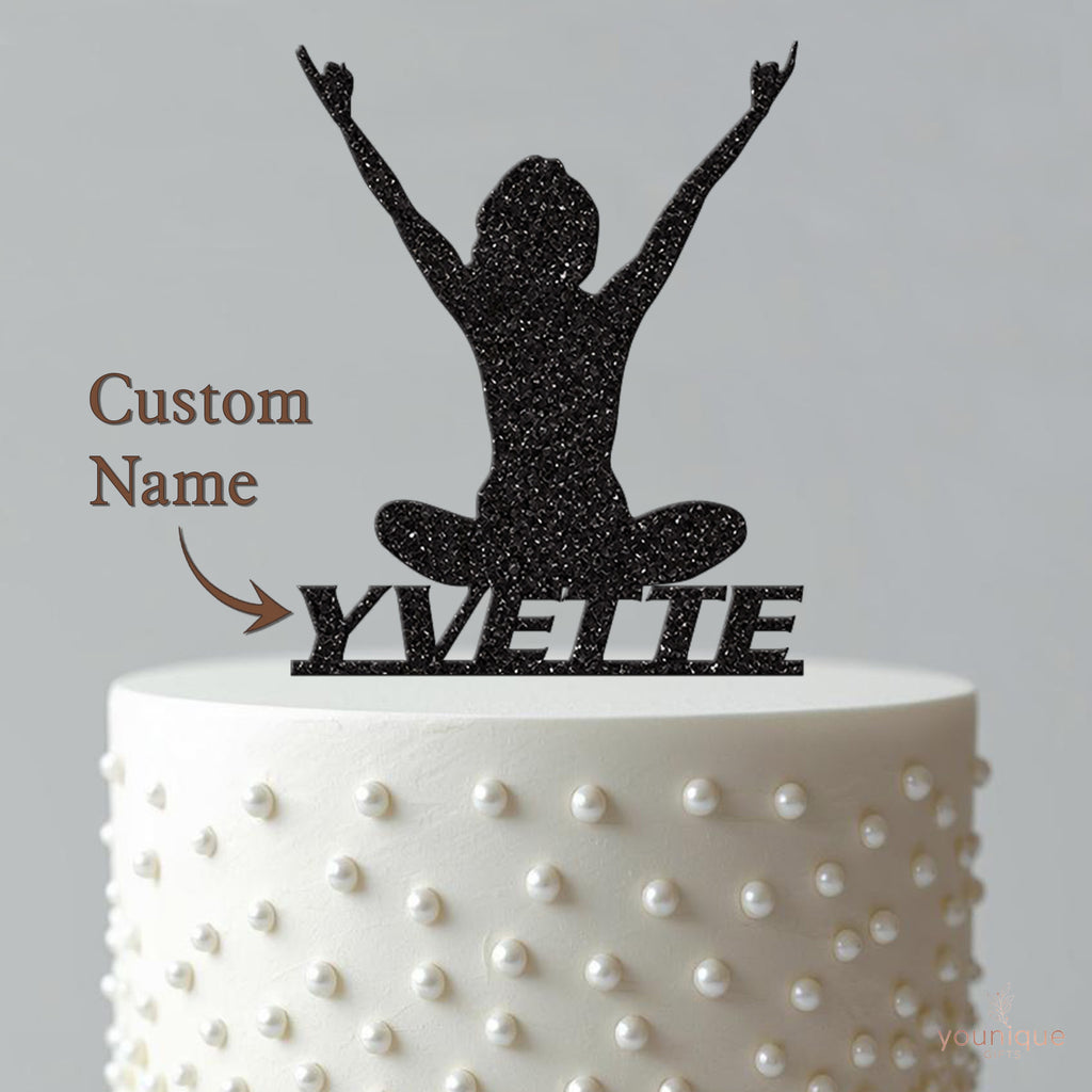 Personalised Yoga Cake Topper with Name - view 4