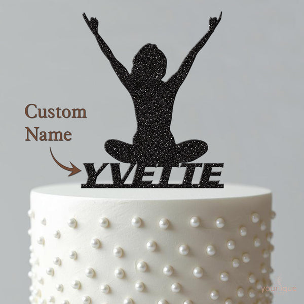 Personalised Yoga Cake Topper with Name - view 4