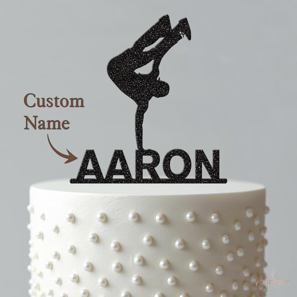 Personalised Breakdancer Cake Topper with Name - view 4