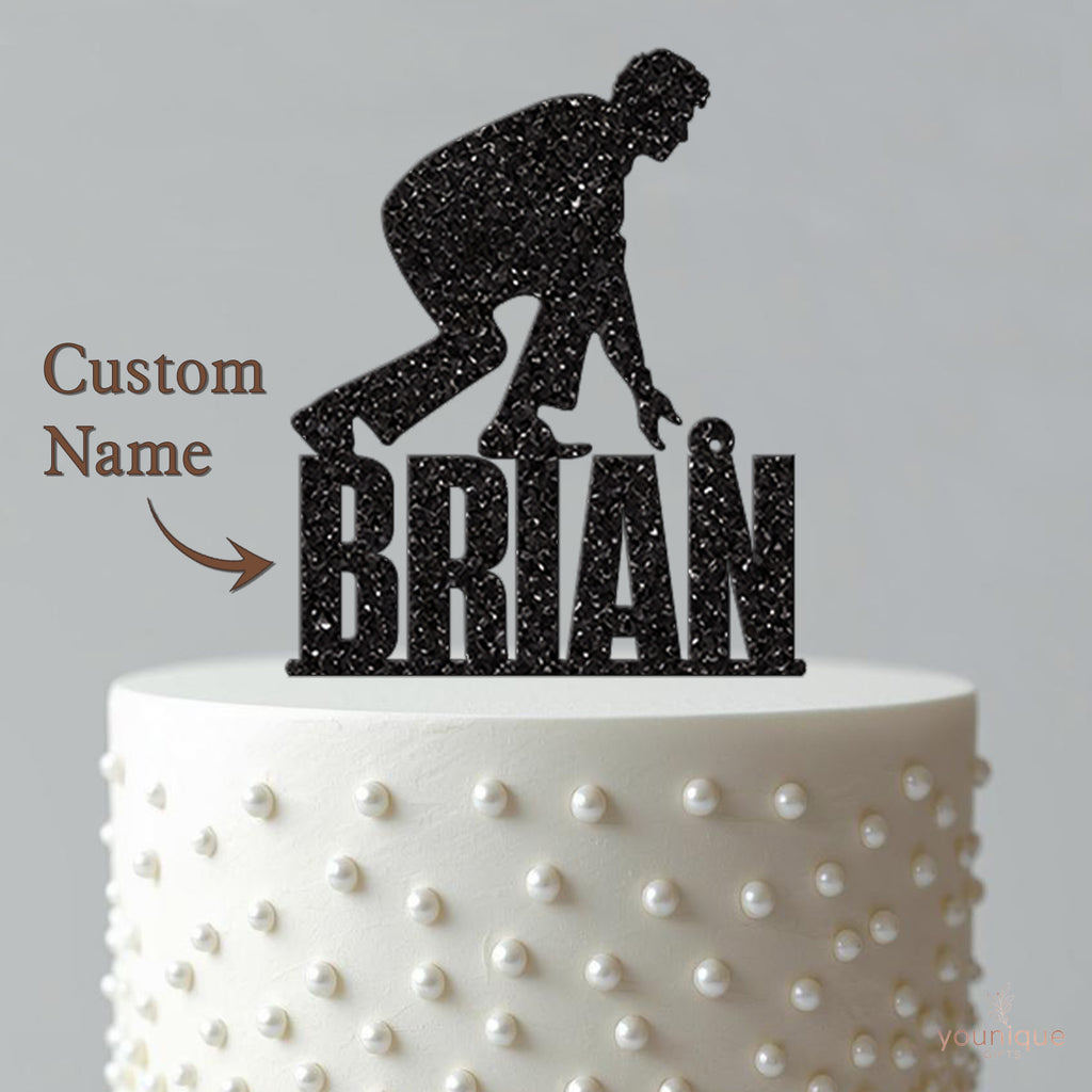 Personalised Lawn Bowls Cake Topper with Name - view 4