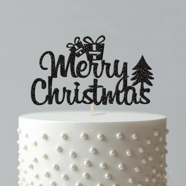 Merry Christmas Gifts and Tree Cake Topper - view 4