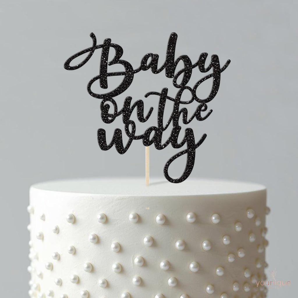 Baby on the Way Script Cake Topper - view 4