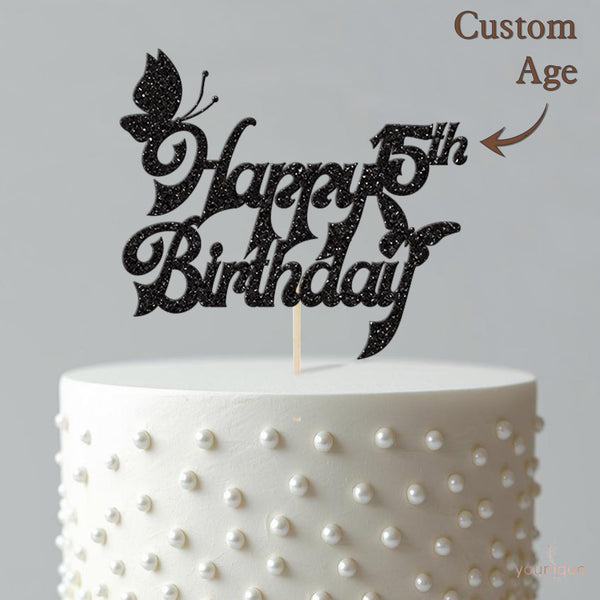 Personalised Butterfly Birthday Cake Topper Any Age - view 4