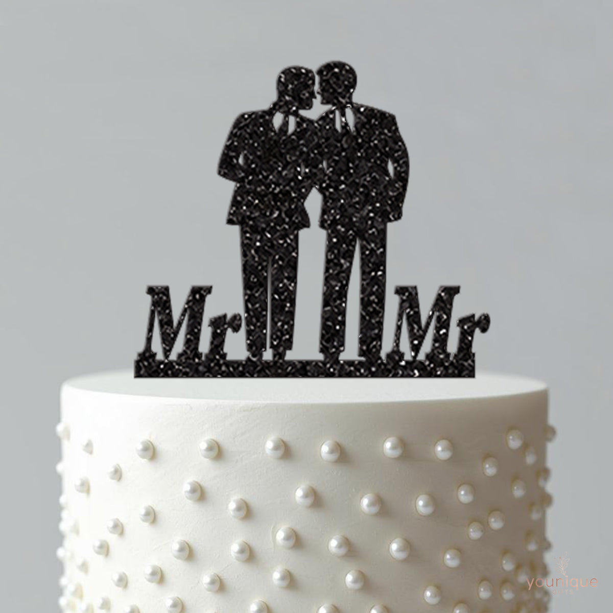 Mr and Mr Wedding Couple Cake Topper - view 4