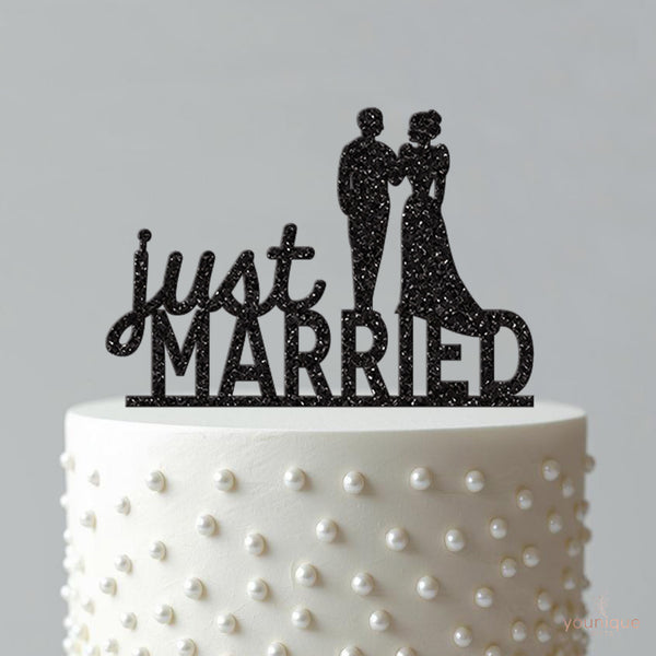 Just Married Wedding Couple Cake Topper - view 4