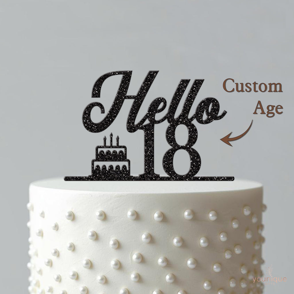 Hello 18 Birthday Cake Topper - view 4