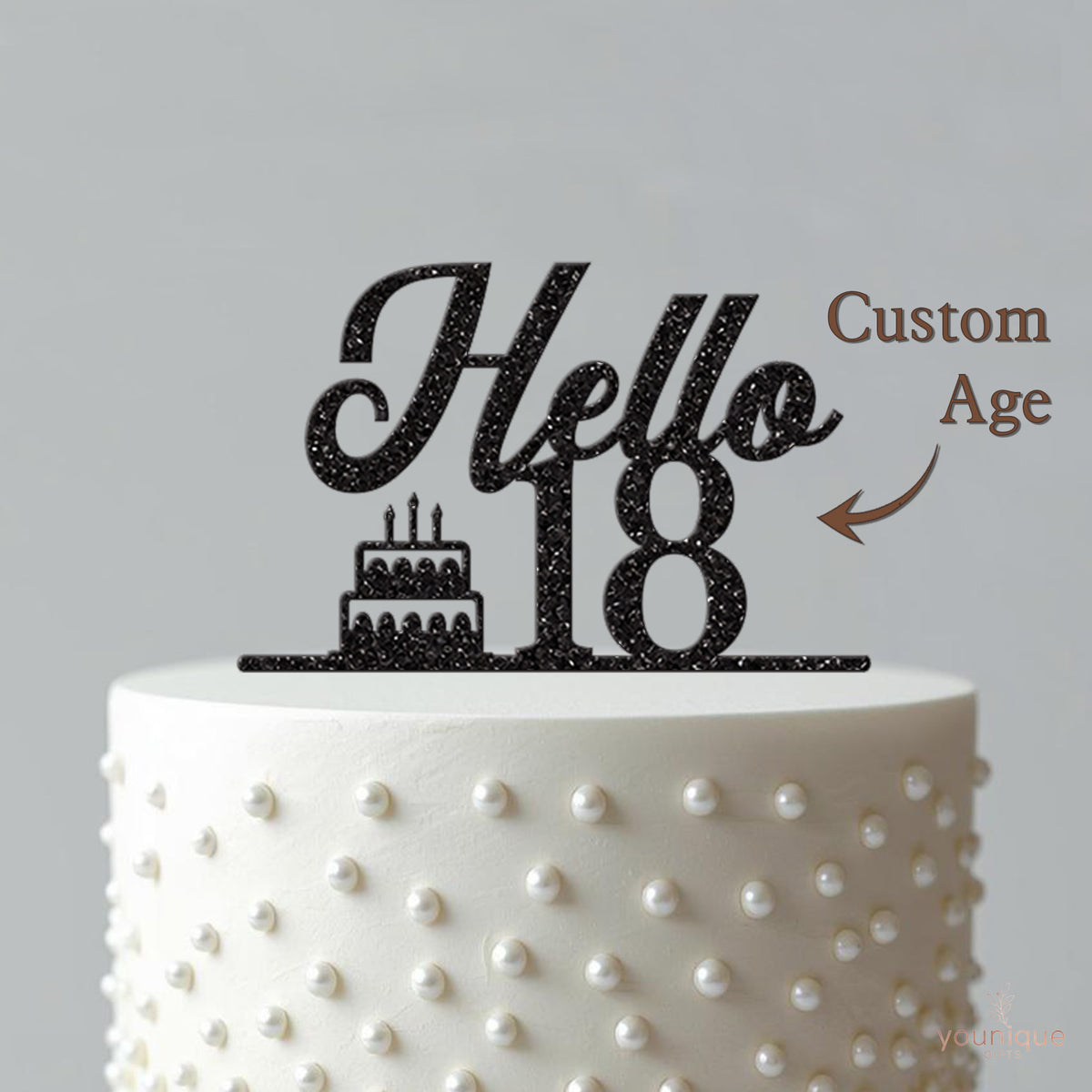 Hello 18 Birthday Cake Topper - view 4