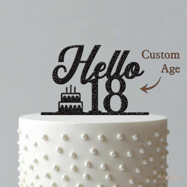 Hello 18 Birthday Cake Topper - view 4