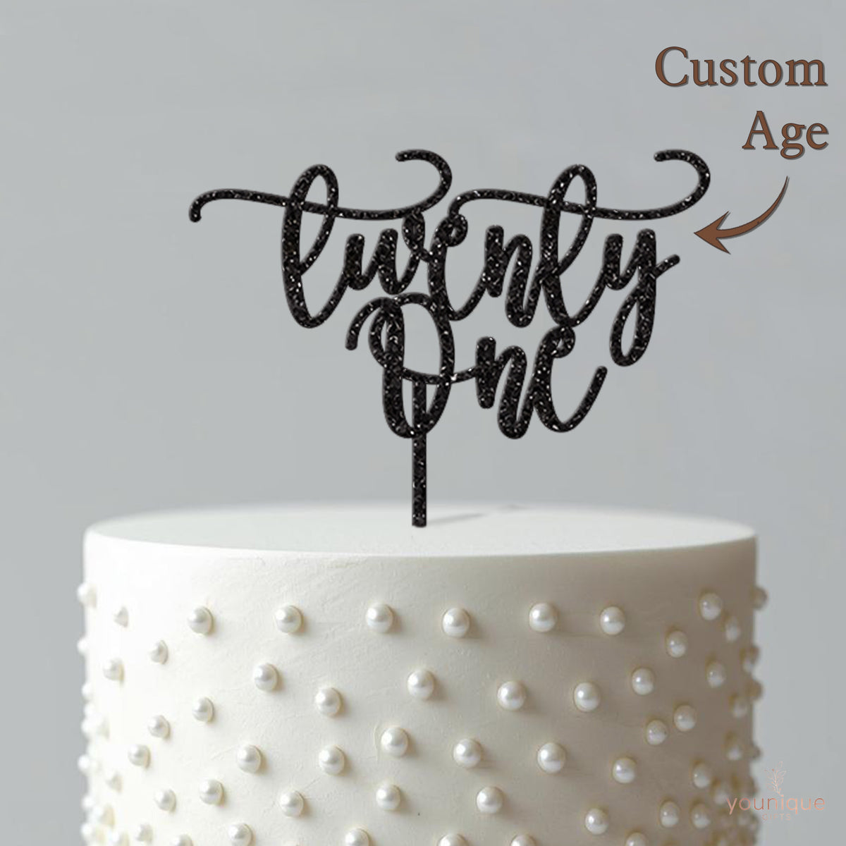 Twenty One Script 21st Birthday Cake Topper - view 4