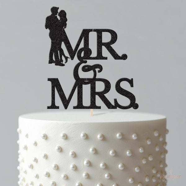 Mr and Mrs Wedding Couple Cake Topper - view 4