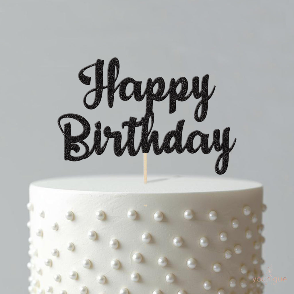 Happy Birthday Looped Script Cake Topper - view 4