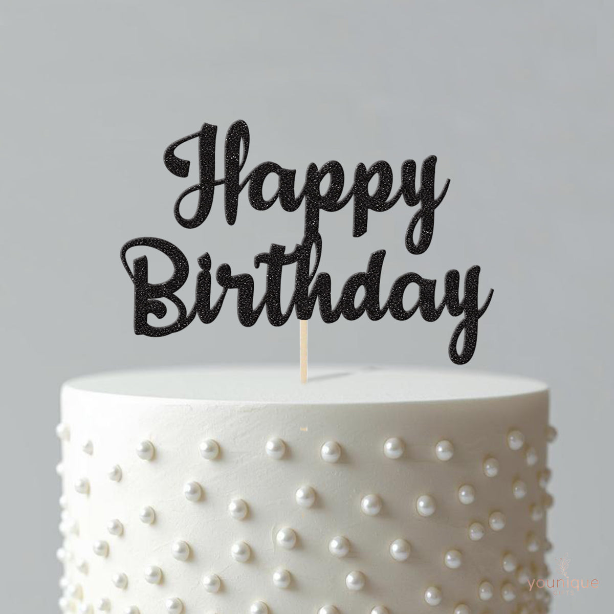 Happy Birthday Looped Script Cake Topper - view 4