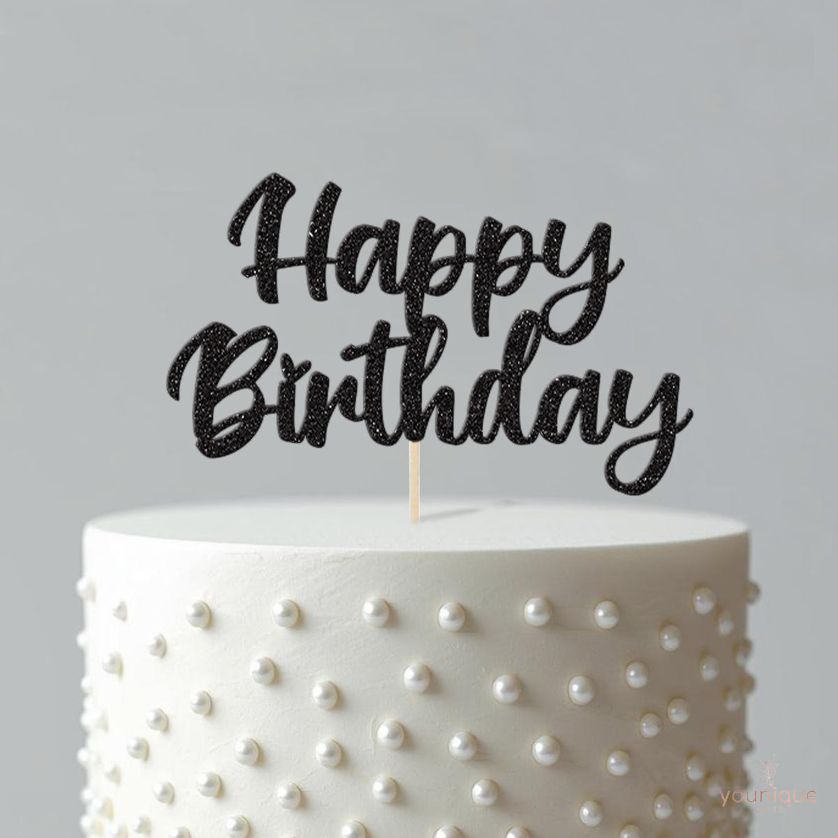 Happy Birthday Bold Script Cake Topper - view 4