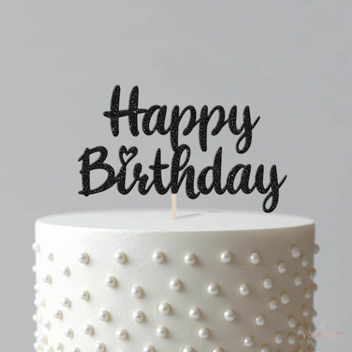 Happy Birthday Simple Script Cake Topper - view 4