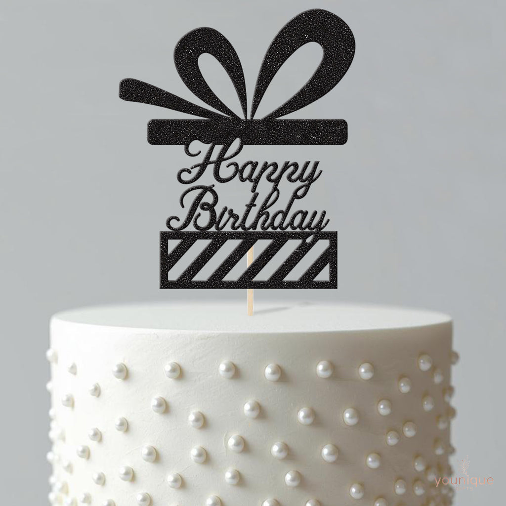 Happy Birthday Present and Bow Cake Topper - view 4