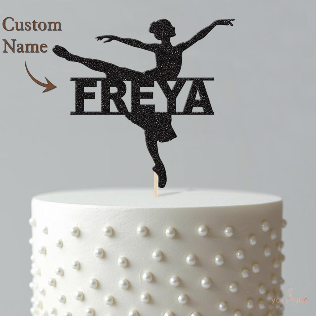 Personalised Ballerina Cake Topper with Name - view 4
