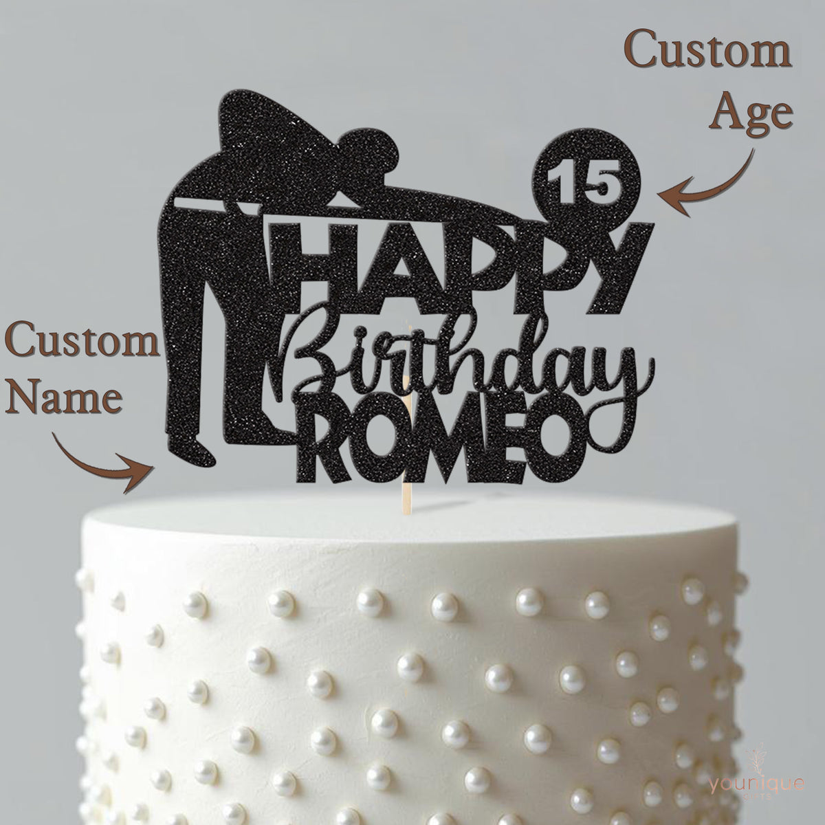 Personalised Snooker Birthday Cake Topper Any Age and Name - view 4