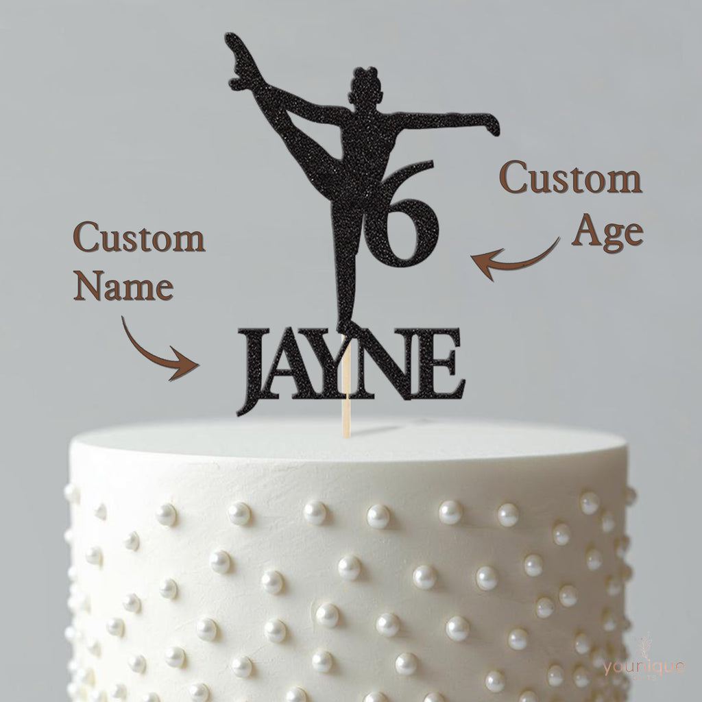 Personalised Ballerina Leg Hold Cake Topper – Name & Age - view 4