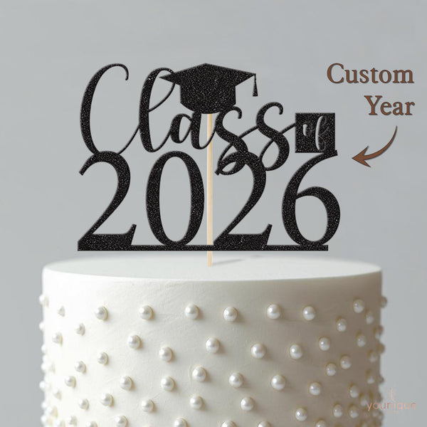 Personalised Class Of Graduation Cap Cake Topper – Year - view 4