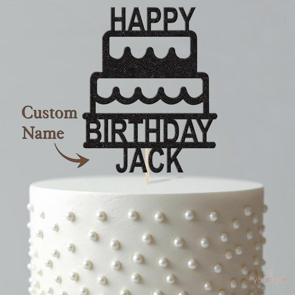 Personalised Two-Tier Cake Topper – Name - view 4