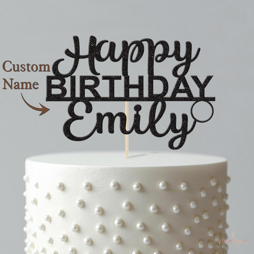 Personalised Bold Birthday Lettering Cake Topper – Name - view 4