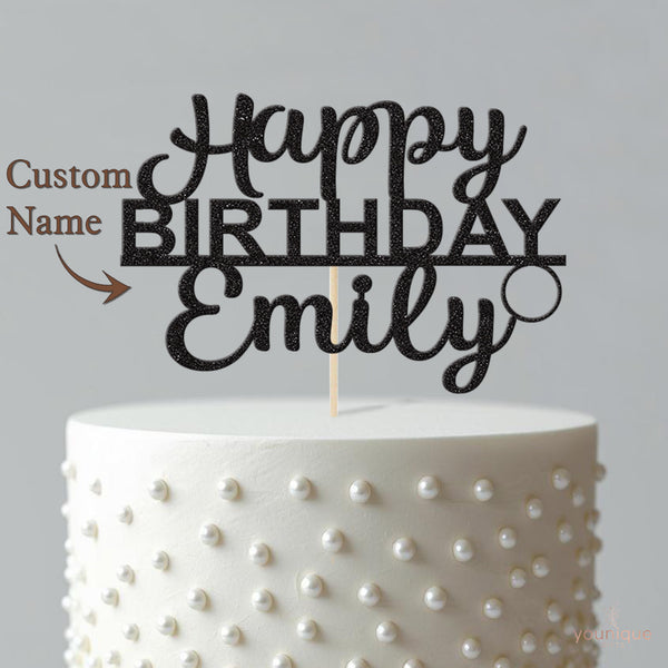 Personalised Bold Birthday Lettering Cake Topper – Name - view 4