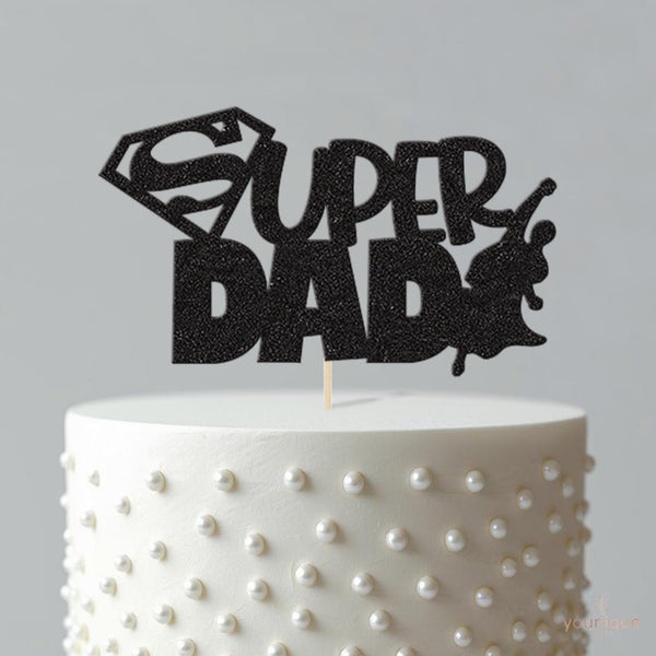 Super Dad Shield & Flying Hero Cake Topper - view 4