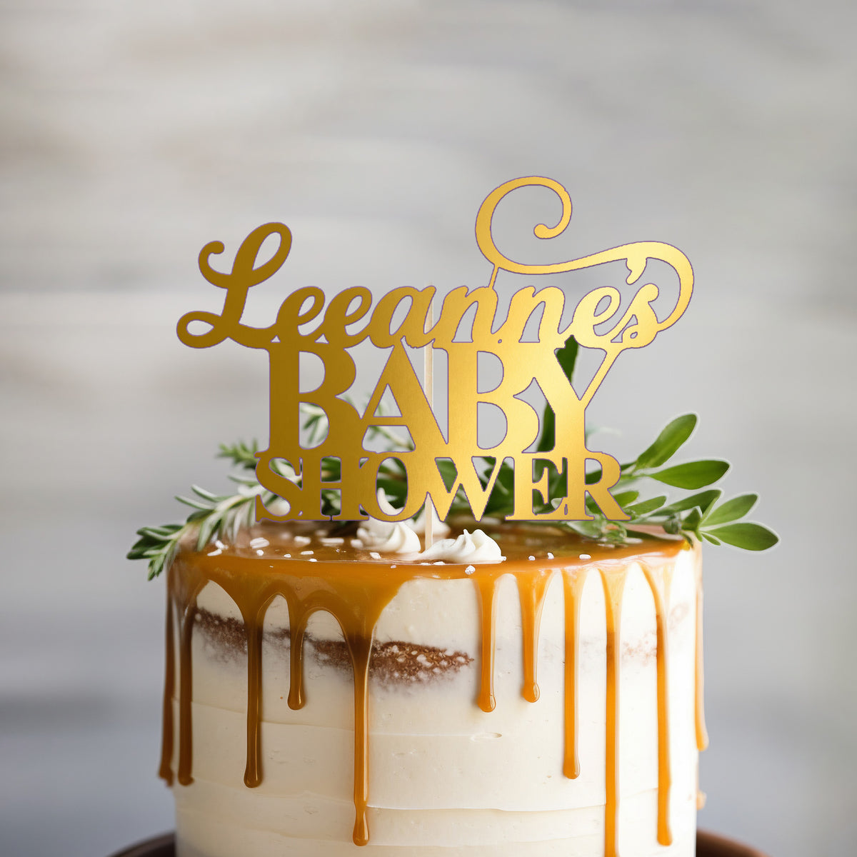Baby Shower Style 2 in Gold Mirror