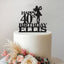 Personalised Female Golfer Birthday Cake Topper – Name & Age in Black Glitter