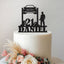 Personalised Mechanic Car Lift 21st Birthday Cake Topper – Name in Black Glitter