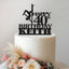 Personalised Pole Dancer Birthday Cake Topper – Name & Age in Black Glitter