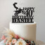 Personalised Motocross Handstand Birthday Cake Topper – Name & Age in Black Glitter