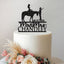 Personalised Horse Rider & Hunter Wedding Cake Topper – Surname & Date in Black Glitter