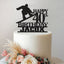 Personalised Snowboarder Birthday Cake Topper – Name & Age in Black Glitter