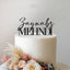 Personalised Name Script Mehndi Cake Topper – Name in Black Glitter