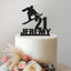 Personalised Snowboarder Jump Cake Topper – Name & Age in Black Glitter