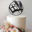 Bible and Wheat First Holy Communion Cake Topper in Black Glitter