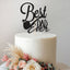 Best Dad Ever Pipe Cake Topper in Black Glitter