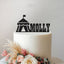 Personalised Circus Tent Cake Topper – Name in Black Glitter