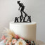 Personalised Female Inline Skater Cake Topper – Name in Black Glitter