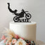 Personalised Freestyle Motocross Stunt Cake Topper – Name in Black Glitter