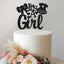 It’s a Girl Bow & Dress Baby Shower Cake Topper in Black Glitter