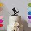 Personalised Snowboarder Cake Topper – Name in Black Glitter