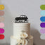 Personalised Retro Car Cake Topper with Name in Black Glitter