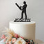 Personalised Chainsaw Operator Cake Topper – Name in Black Glitter